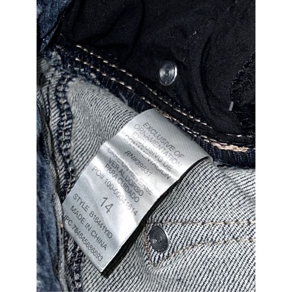 NWT Plus Size Democracy Flex-ellant Girlfriend Embroidered Cuffed Jeans 14W #127 - Picture 12 of 14